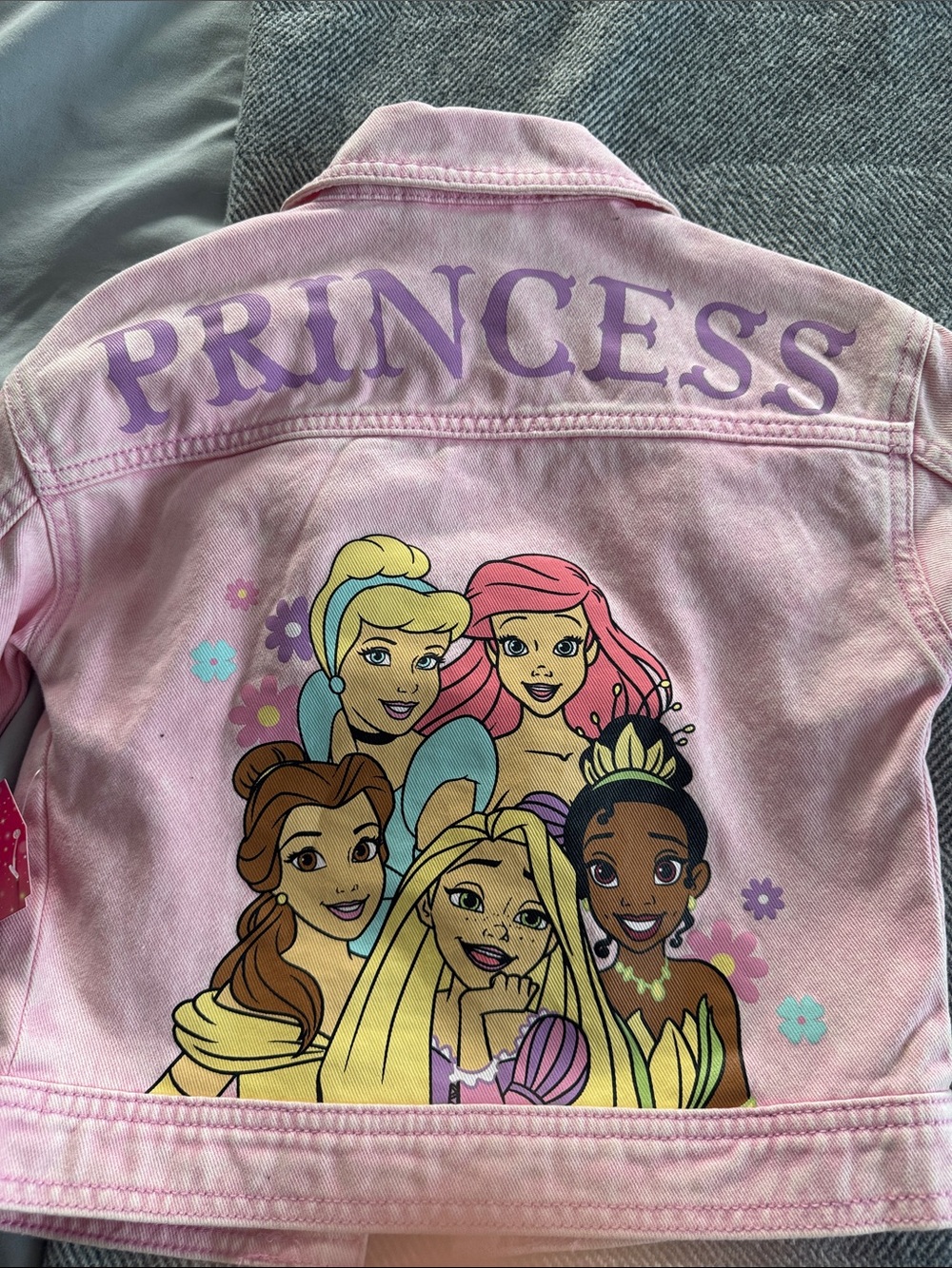 Disney Pink Denim Jacket with Princess Graphic